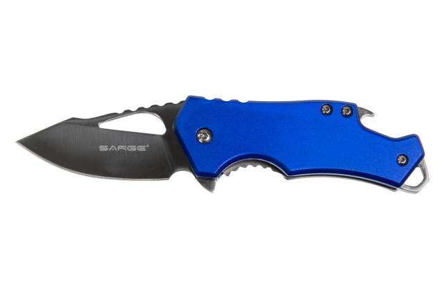 Knives Sarge Knives Ready Series SARGE BLUE FUSE-KNIFE & BOTTLE OPENER 2.375" BLADE • Model: Ready Series